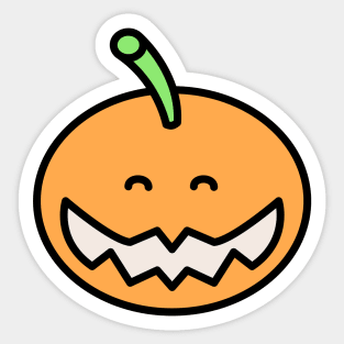 Pumpkin Big Face Costume Funny Sticker